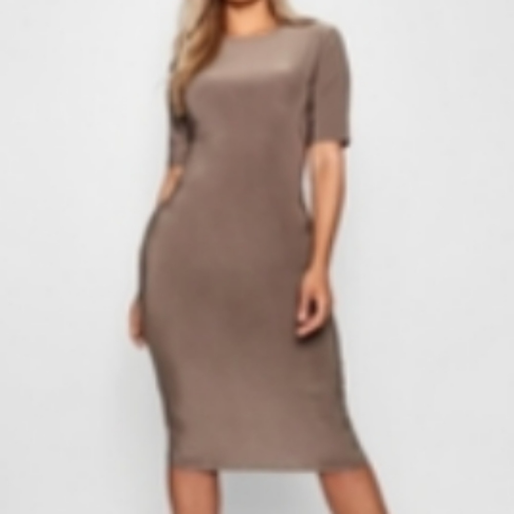 Boohoo slinky bodycon midi dress